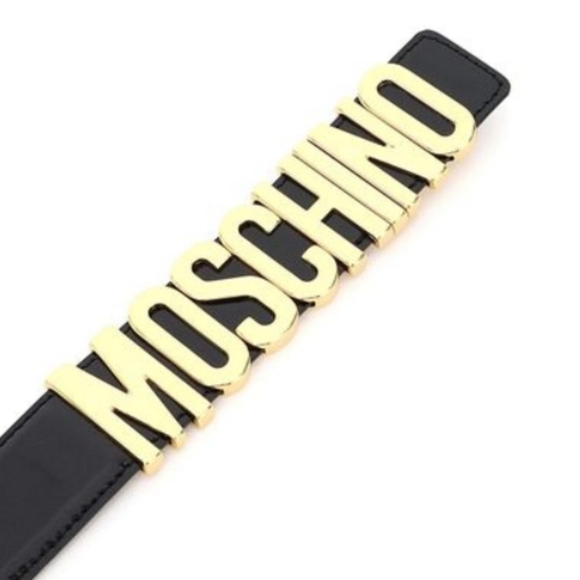 MOSCHINO Black Logo Belt - Picture 7 of 8